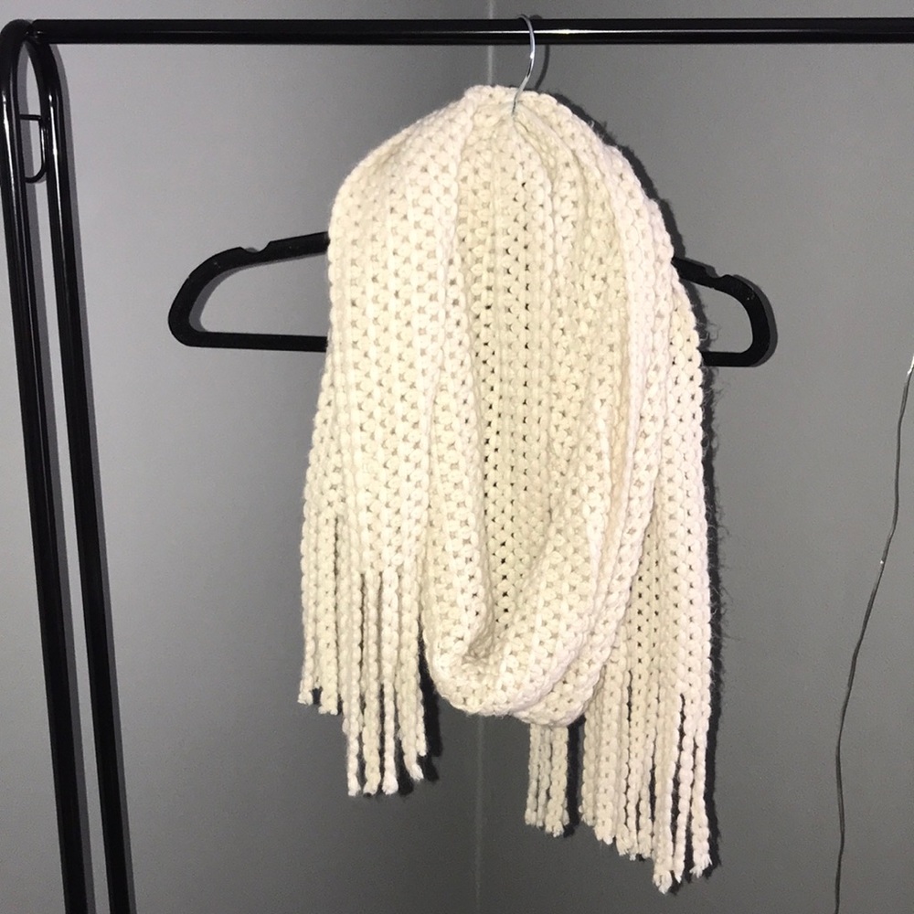 cream knit scarf